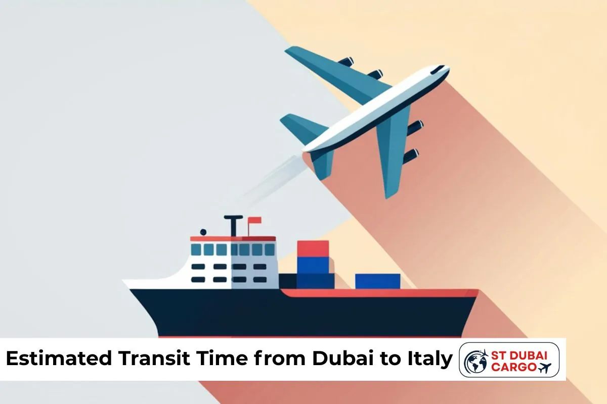 Estimated Transit Time from Dubai to Italy