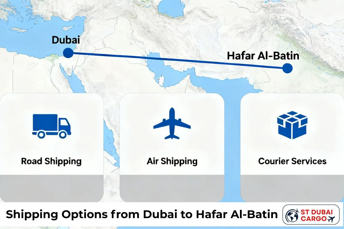 Shipping Options from Dubai to Hafar Al-Batin